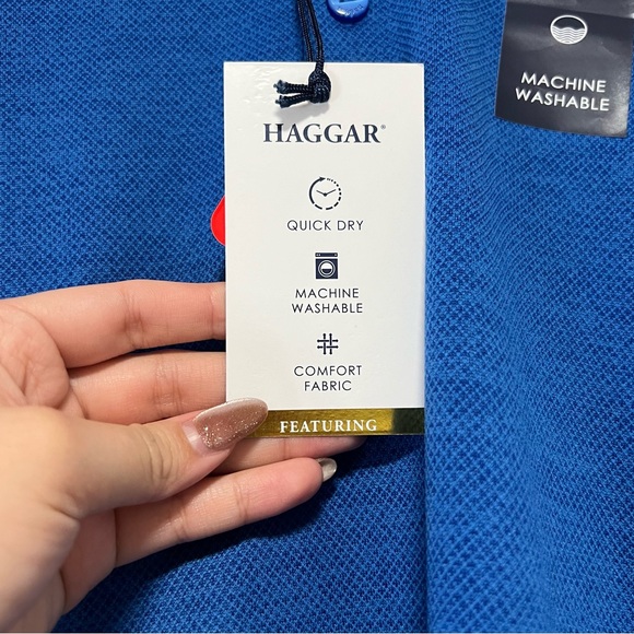 HAGGAR BLUE T-SHIRT FOR MEN - Picture 2 of 6